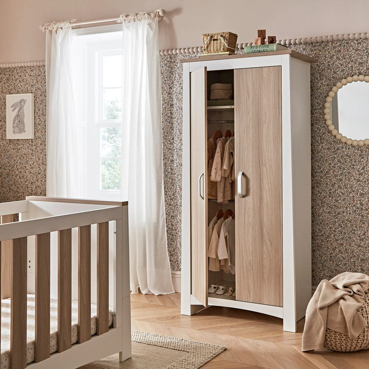 CuddleCo Ada 3 Piece Nursery Furniture Set – White & Ash 11