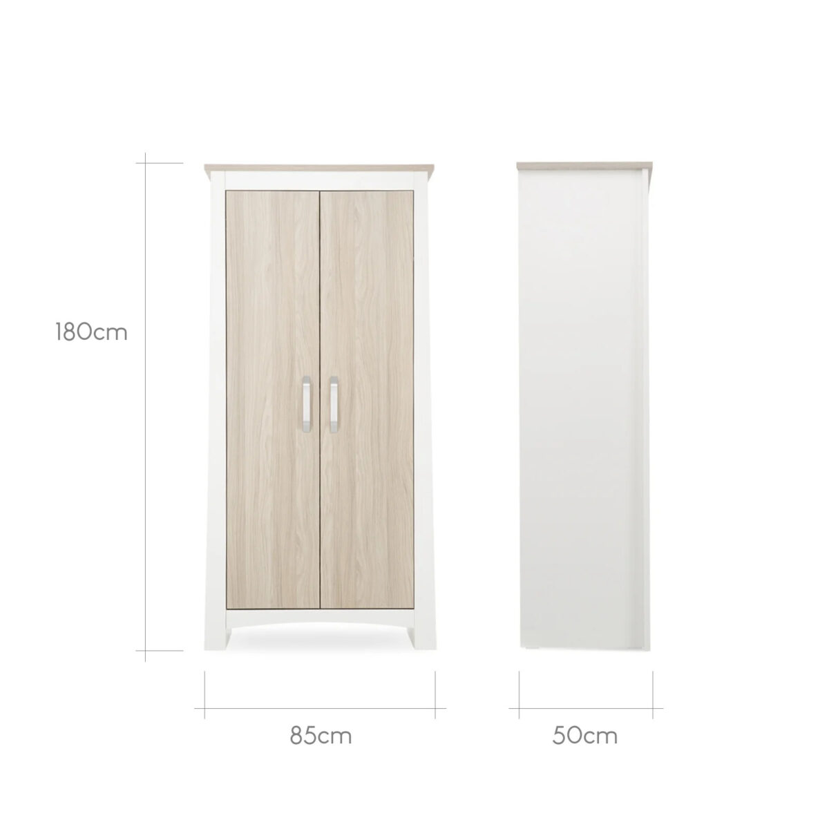 CuddleCo Ada Wardrobe – White & Ash | Nursery Storage 4