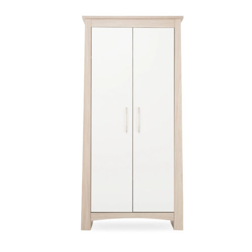 CuddleCo Lana Wardrobe – Ash & White | Nursery Storage