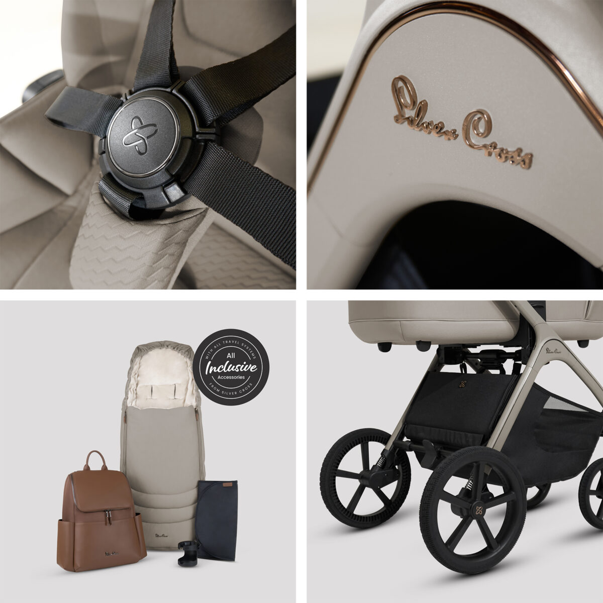 Silver Cross Cove Pushchair Bundle with Accessories – Champagne 8
