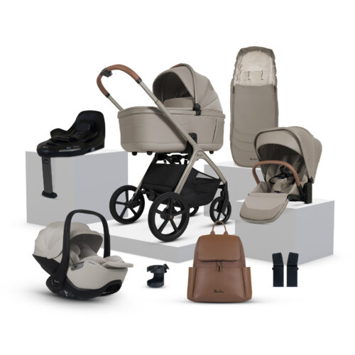 Silver Cross Cove Ultimate Travel System Bundle with Glide Plus & Base Plus 360 – Champagne