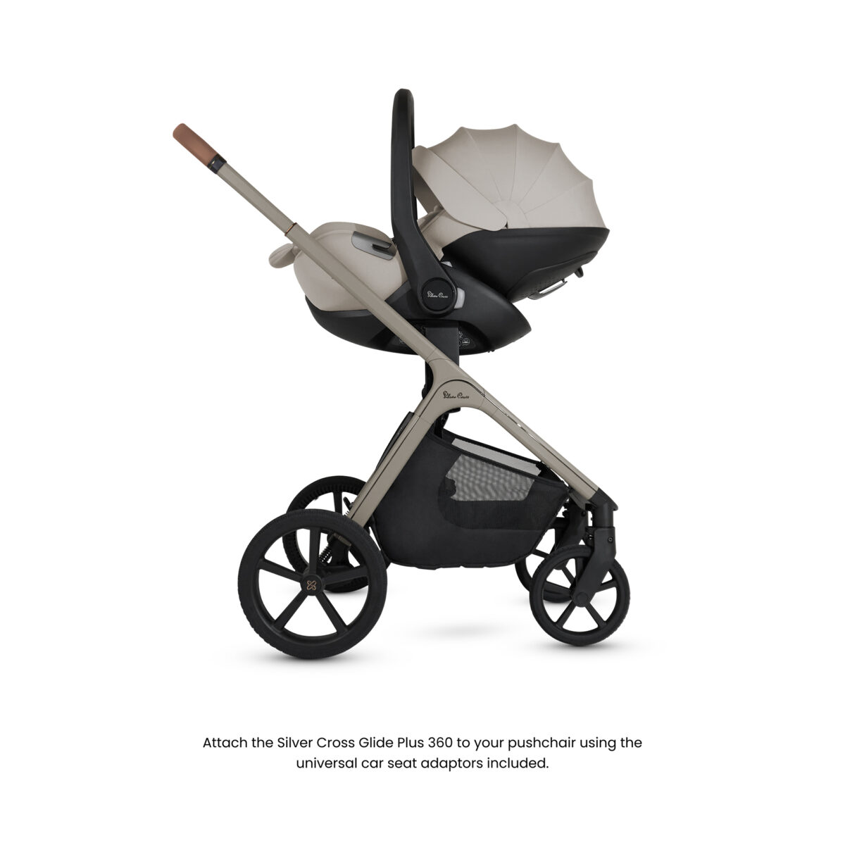 Silver Cross Cove Ultimate Travel System Bundle with Glide Plus & Base Plus 360 – Champagne 9