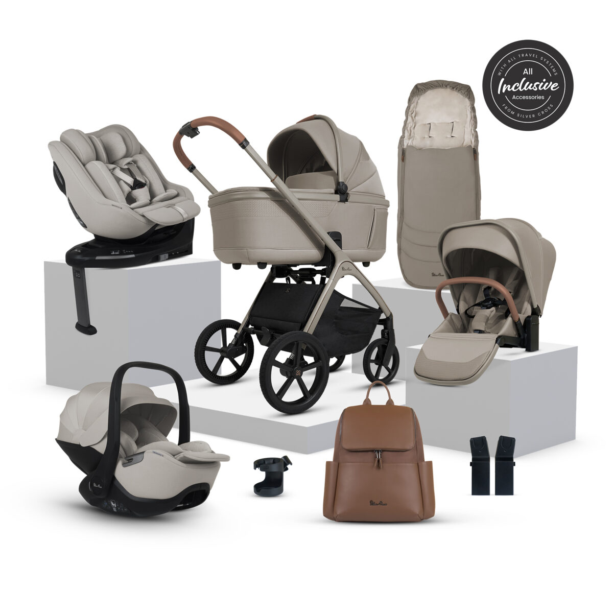 Silver Cross Cove Ultimate 360 Family Bundle inc Glide Plus, Approach Plus & Base Plus 360 – Champagne 2