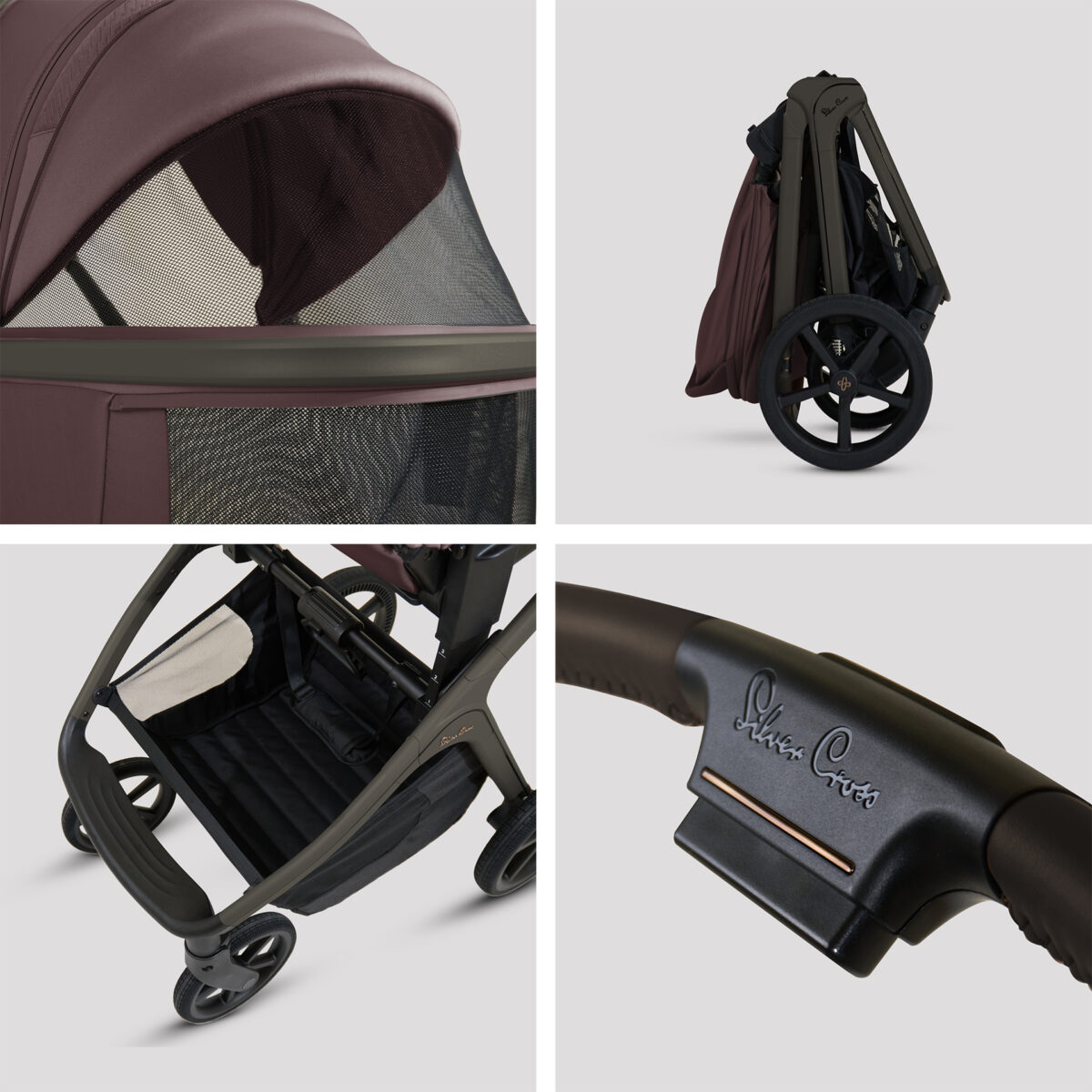 Silver Cross Cove Pushchair Bundle with Accessories – Damson 8