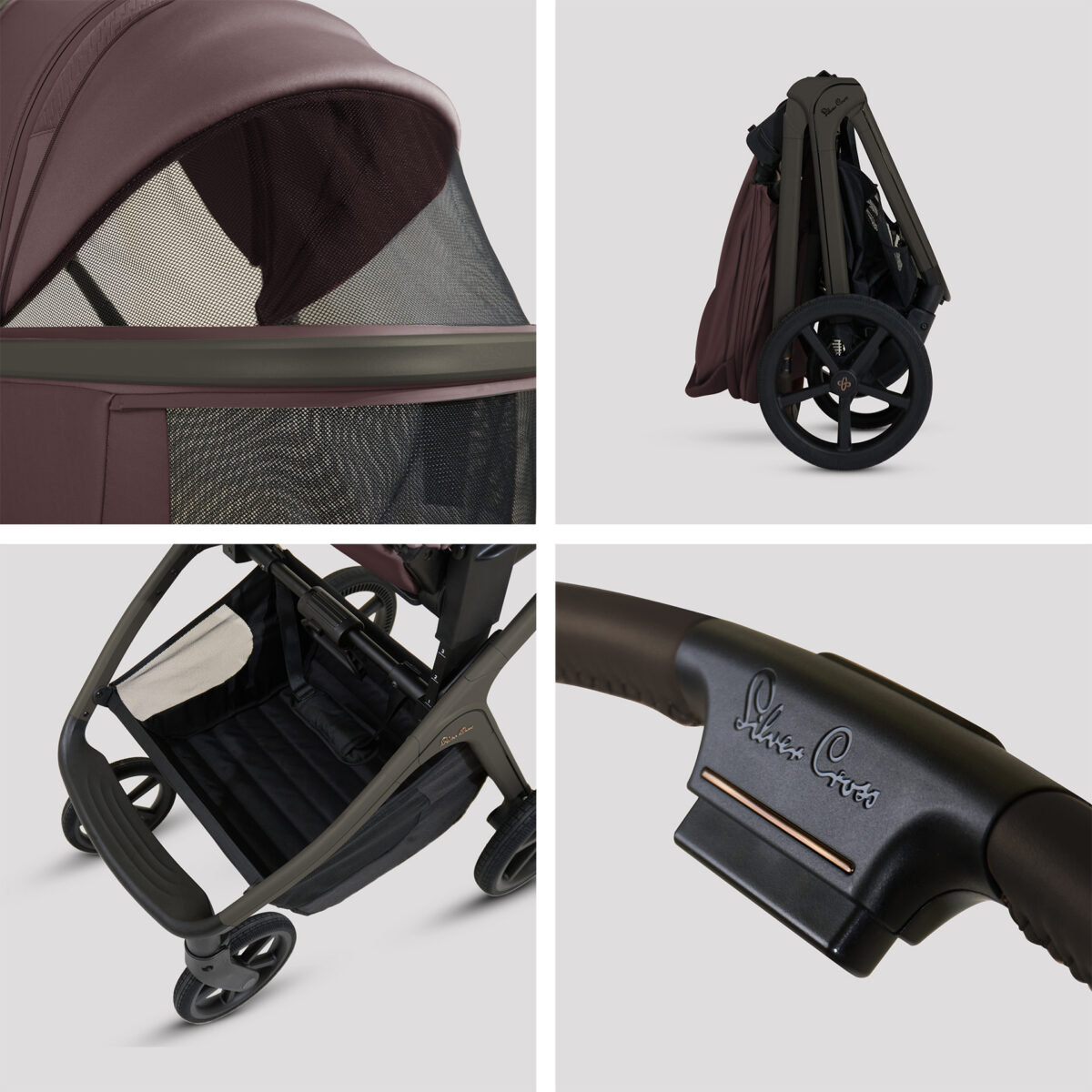 Silver Cross Cove Ultimate Travel System Bundle with Glide Plus & Base Plus 360 – Damson 3