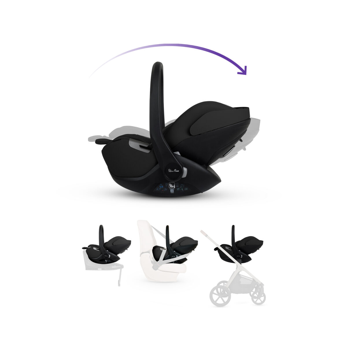 Silver Cross Cove Ultimate Travel System Bundle inc Glide Plus & Base Plus 360 – Onyx 3