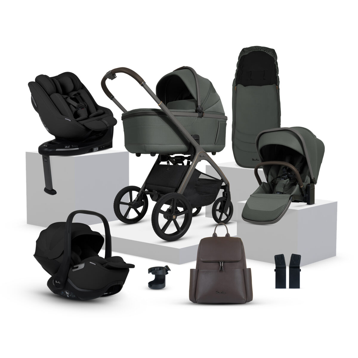 Silver Cross Cove Ultimate 360 Family Bundle inc Glide Plus, Approach Plus & Base Plus 360 – Pewter