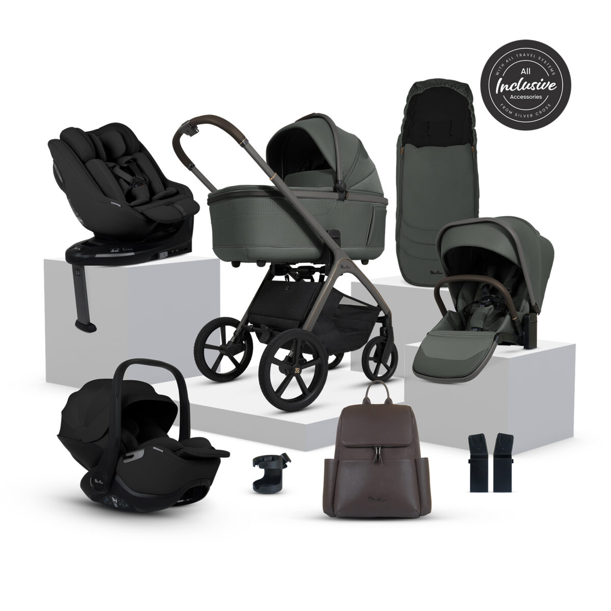 Silver Cross Cove Ultimate 360 Family Bundle inc Glide Plus, Approach Plus & Base Plus 360 – Pewter 5
