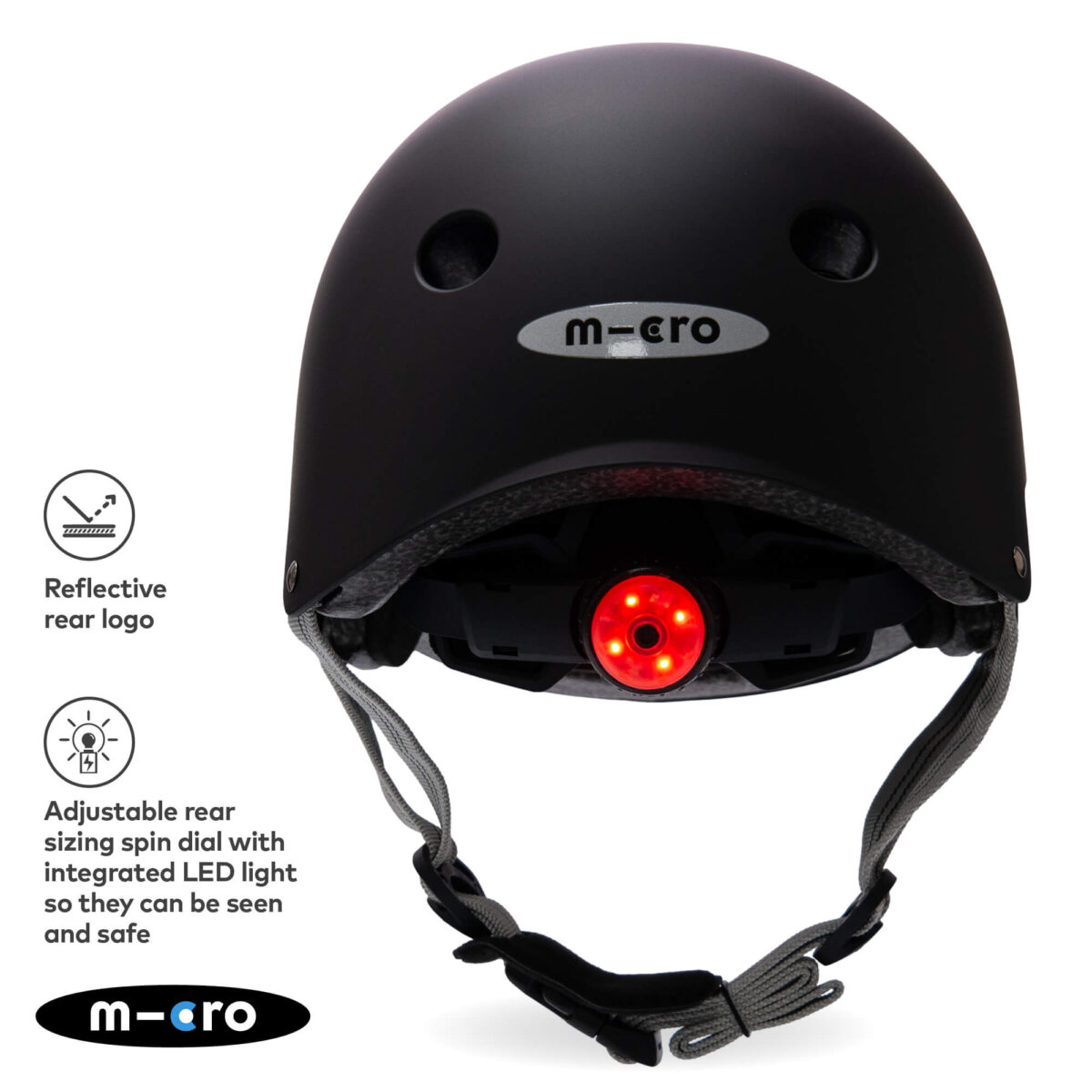 Micro Scooters Matt Helmet | Medium 55-58cm – Black 4