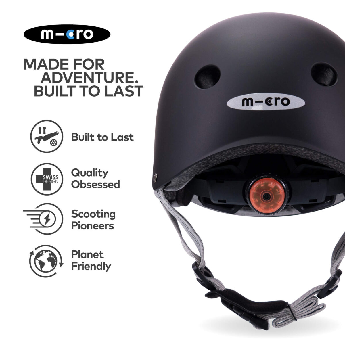 Micro Scooters Matt Helmet | Medium 55-58cm – Black 5