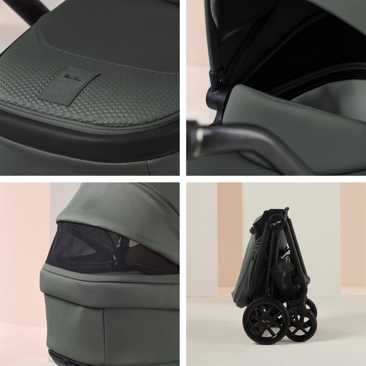 Silver Cross Reef 2 Ultimate Travel System Bundle with Glide Plus 360 Car Seat and ISOFIX Base - Pewter 5