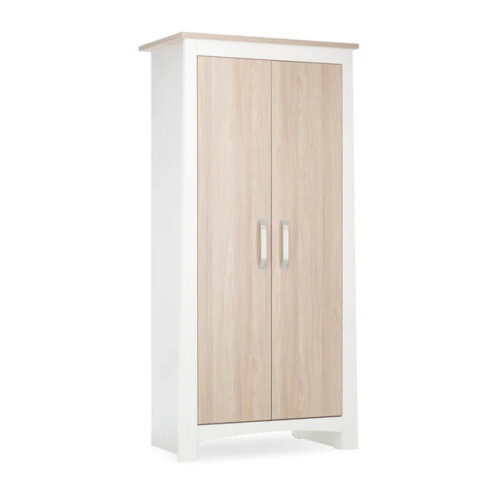 CuddleCo Ada Wardrobe – White & Ash | Nursery Storage