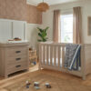 CuddleCo Isla 2 Piece Nursery Furniture Set – Ash | Cot Bed & Dresser 10
