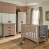 CuddleCo Isla 3 Piece Nursery Furniture Set – Ash | Cot Bed, Dresser, Wardrobe 3