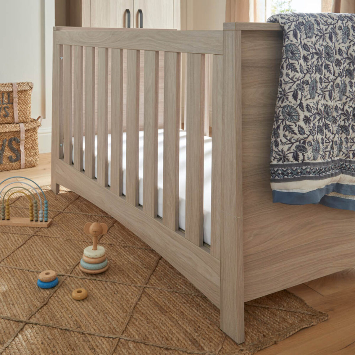 CuddleCo Isla 2 Piece Nursery Furniture Set – Ash | Cot Bed & Dresser 8