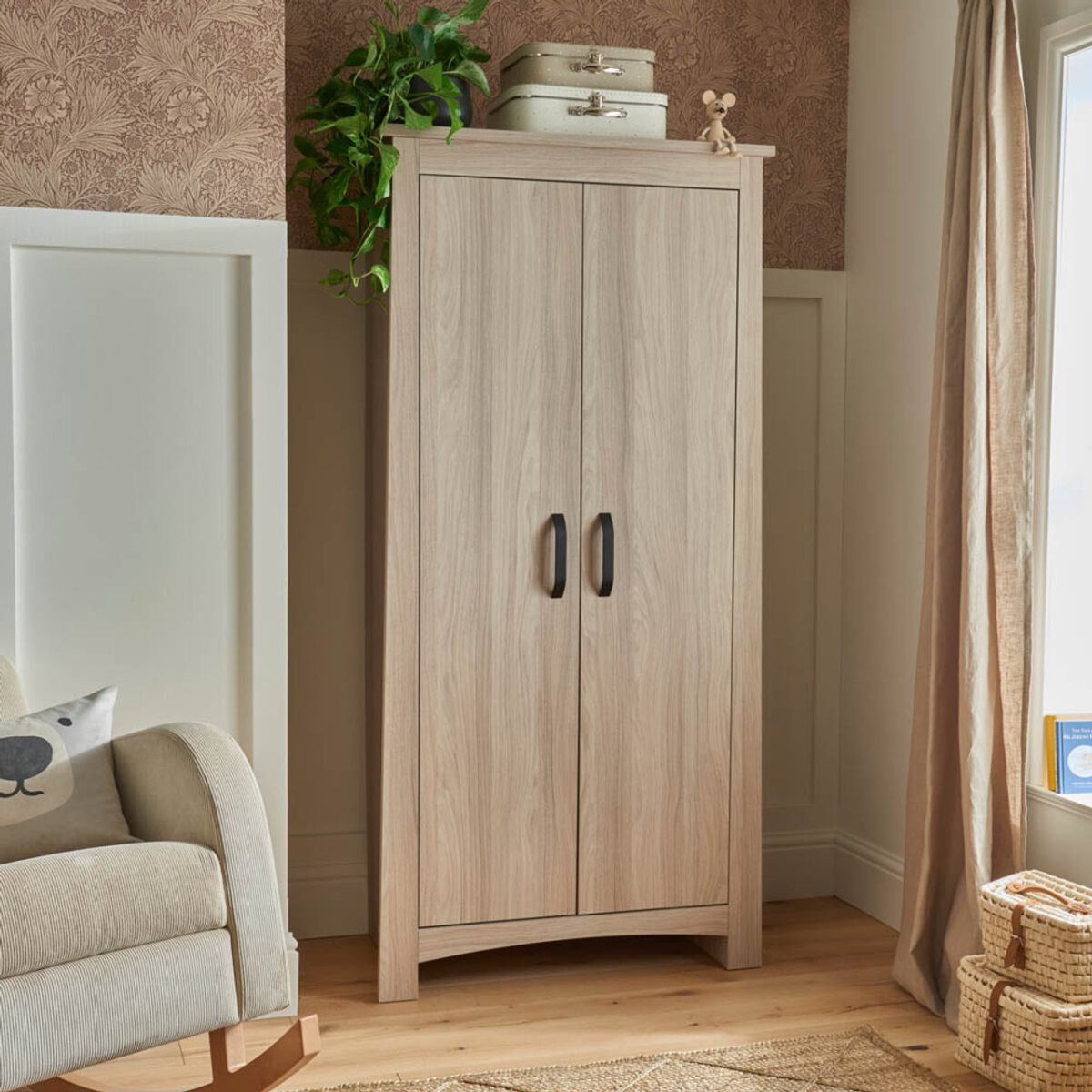 CuddleCo Isla 3 Piece Nursery Furniture Set – Ash | Cot Bed, Dresser, Wardrobe 8