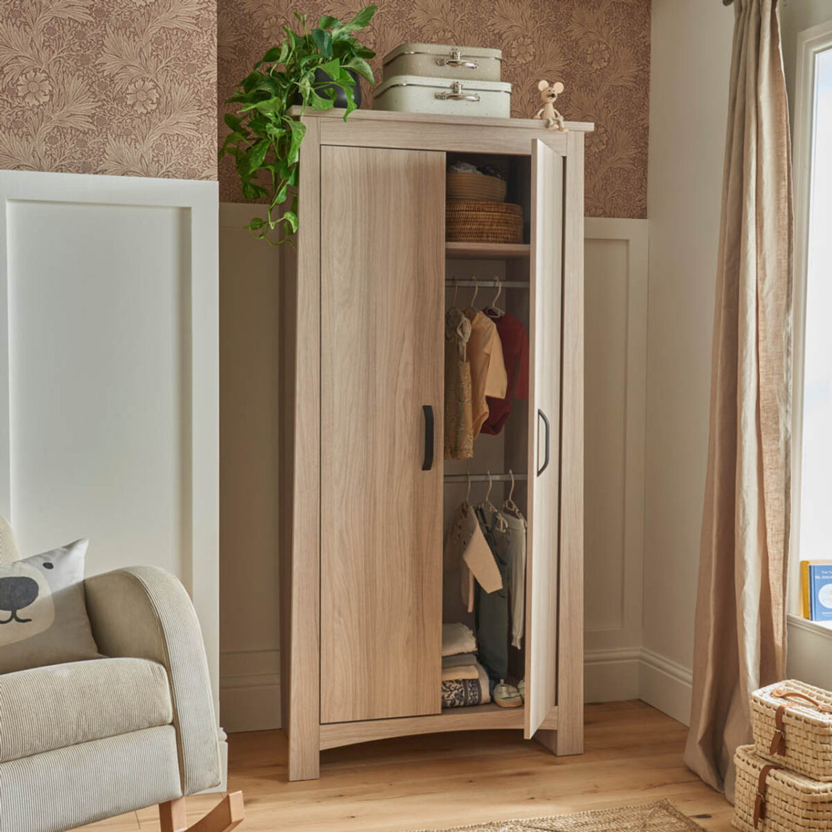 CuddleCo Isla Nursery Wardrobe – Ash 5