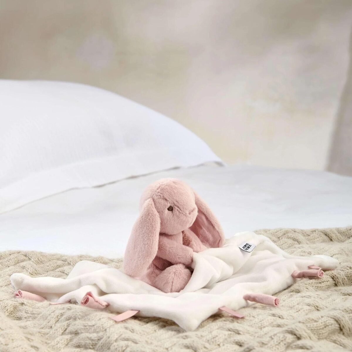 Mamas and Papas Bunny Comforter – Pink | Soft Baby Blanket Toy 3