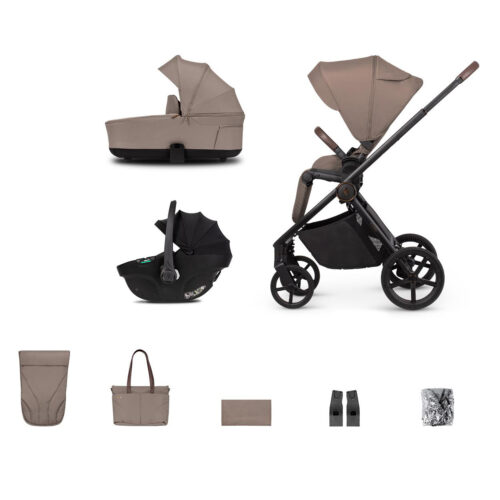 Venicci Claro Travel System with Tiago Car Seat – Almond