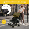 Jovikids Ezra Twin Double Stroller - Shadow Black 3