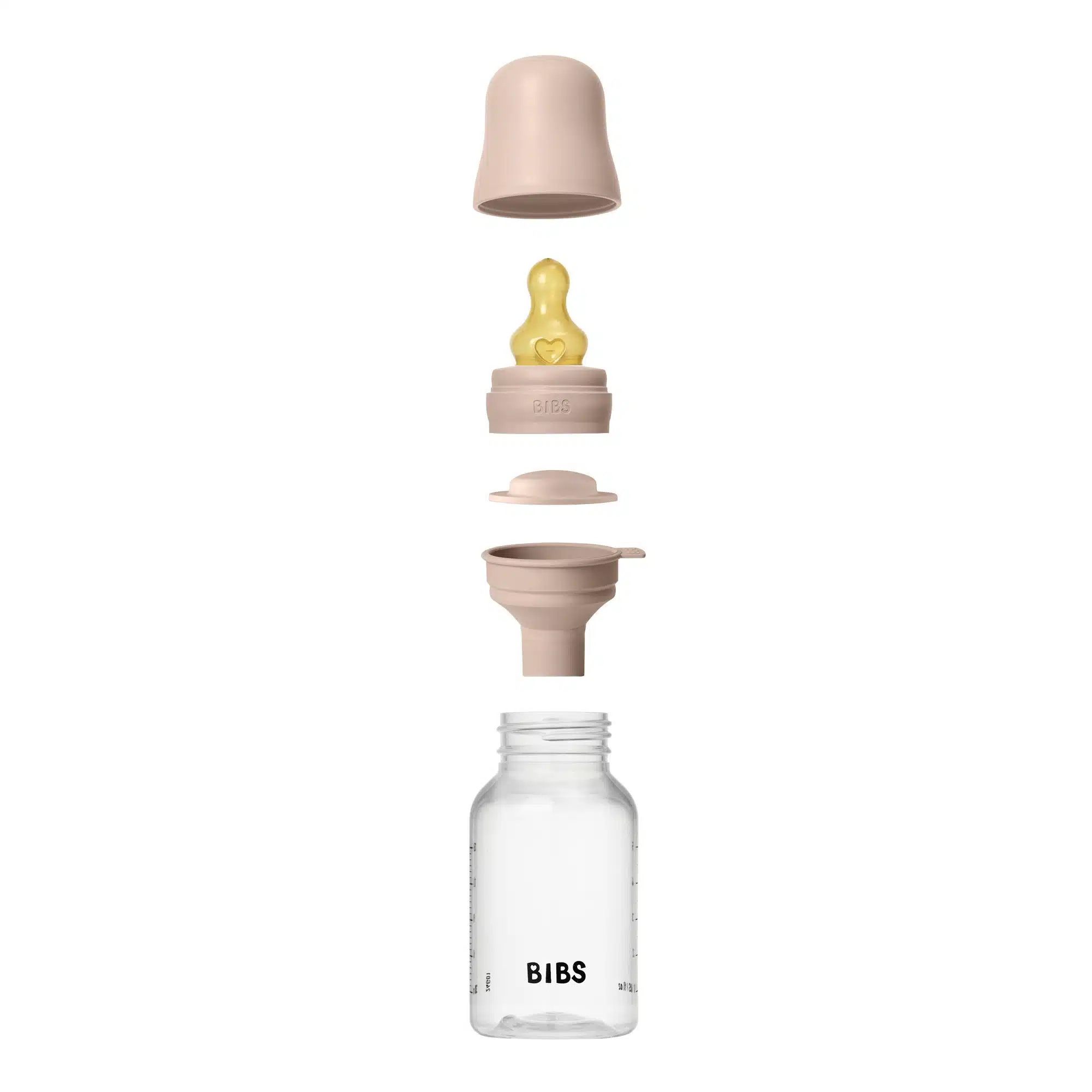 BIBS Slow Flow 150ml Latex Baby Bottle - Blush 3