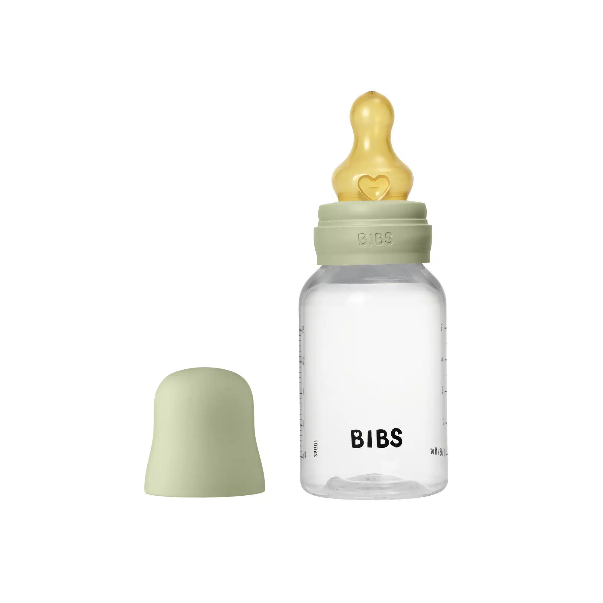 BIBS Slow Flow 150ml Round Latex Baby Bottle - Sage 2