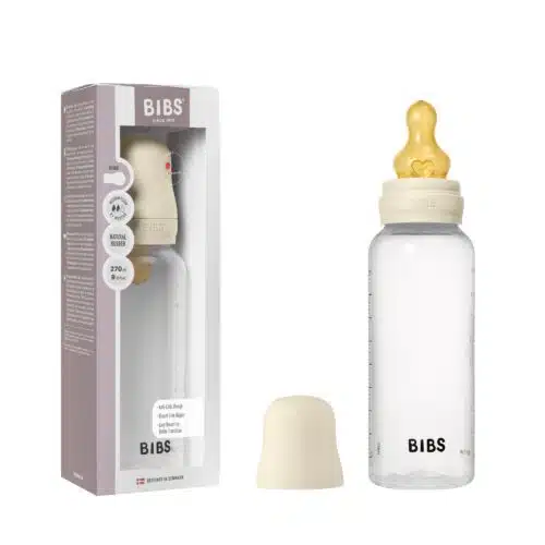 BIBS Medium Flow 270ml Latex Baby Bottle - Ivory