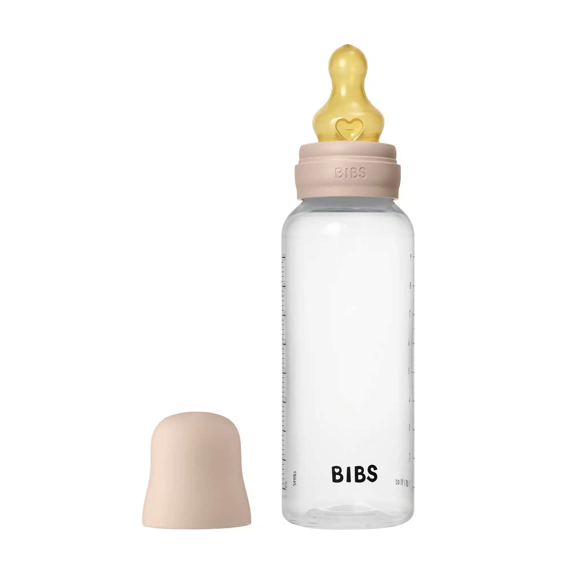 BIBS Medium Flow 270ml Latex Baby Bottle - Blush 5