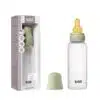 BIBS Medium Flow 270ml Round Latex Baby Bottle - Sage 1