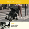 Jovikids Ezra Twin Double Stroller - Shadow Black 10