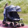 Jovikids Ezra Twin Double Stroller - Quiet Shade (Grey) 5