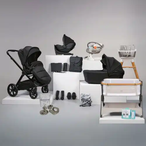 Bababing 18 Piece Raffi Complete Baby Bundle with Spin Car Seat & ISOFIX Base – Gloss Black 3