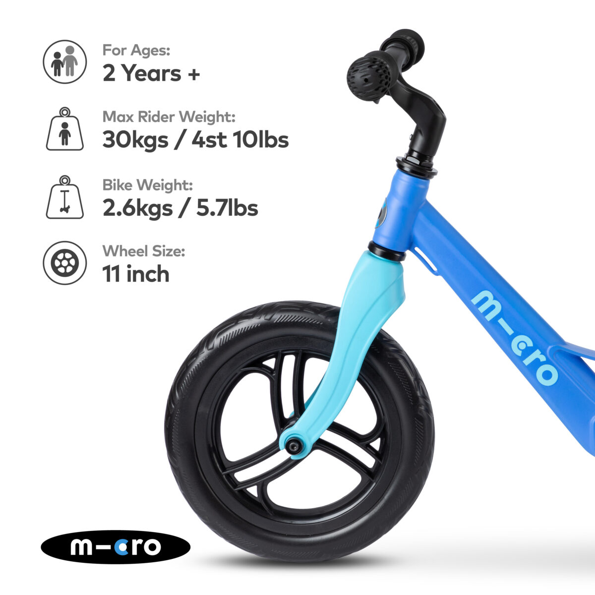 Micro Scooters Balance Bike – Blue 3