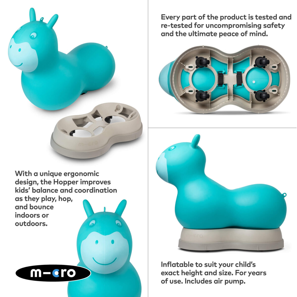 Micro Scooters Air Hopper Ride-On – Aqua 4
