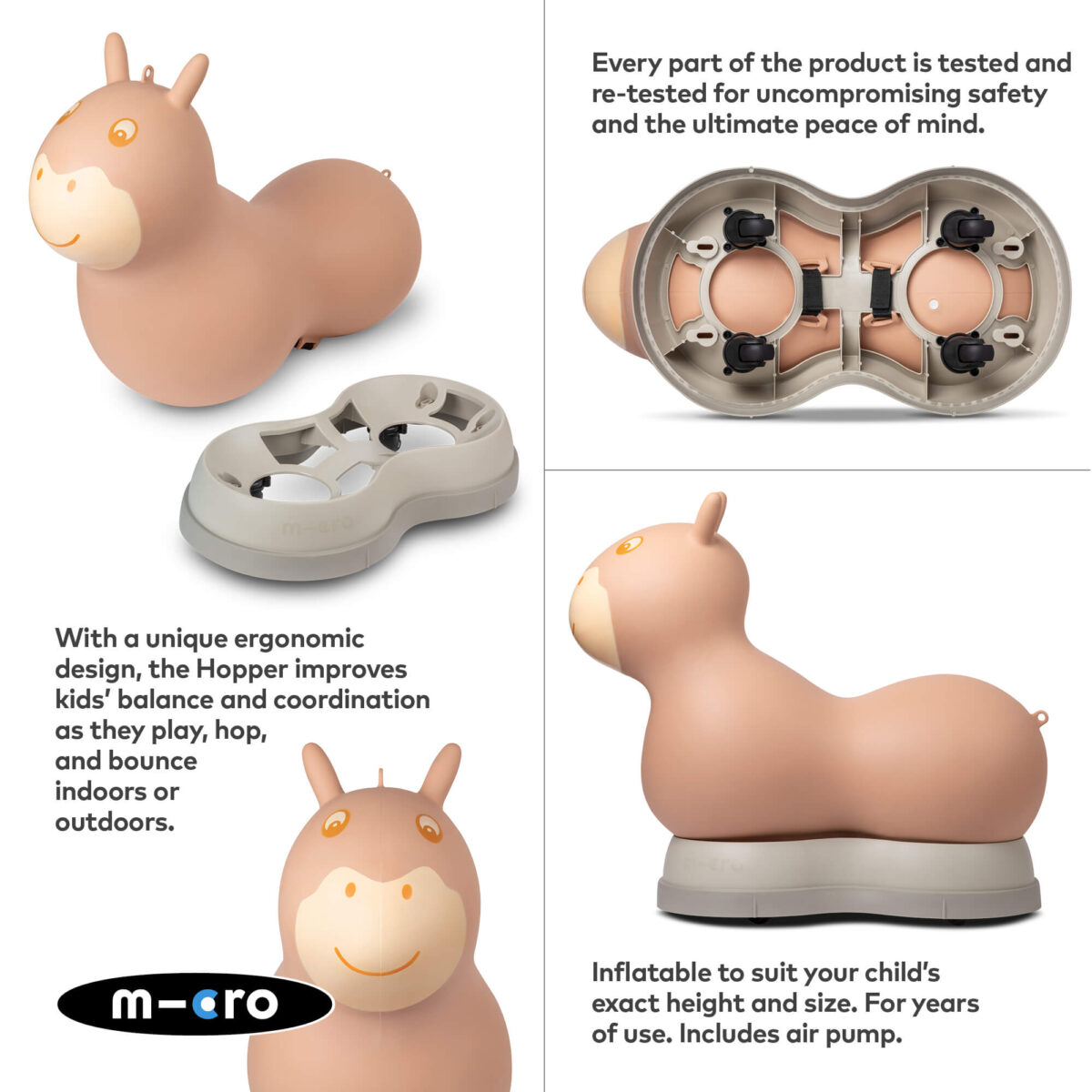Micro Scooters Air Hopper Ride-On – Mocha 3