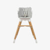 BabaBing Una Highchair - White & Grey Wood 5