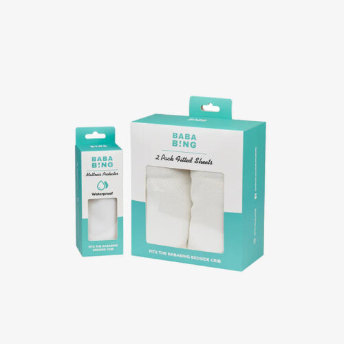 Bababing Crib Sheets and Waterproof Sheet Bundle