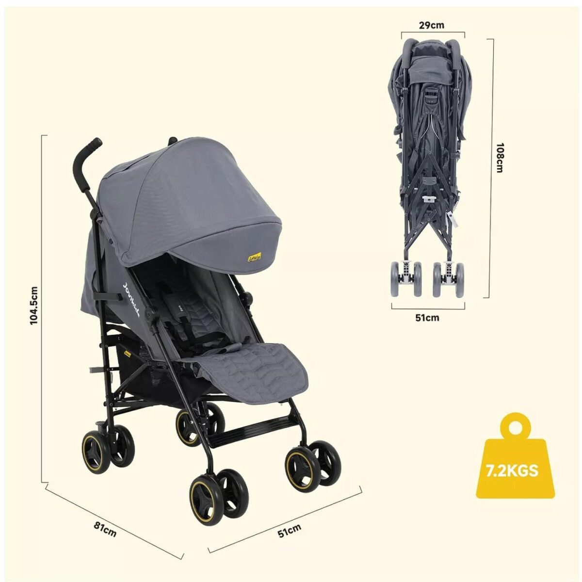 JoviKids Ezra Stroller – Quiet Shade 3