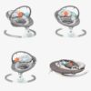 BabaBing Hub Bluetooth Electric Baby Swing – Grey 2