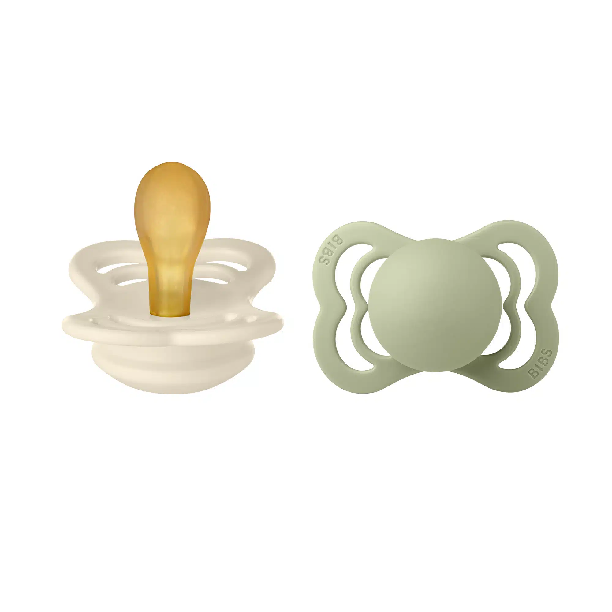 BIBS Supreme Latex Pacifiers Ivory & Sage