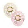 BIBS Boheme Latex Pacifiers Ivory & Blossom – 2 Pack | Size 1 2