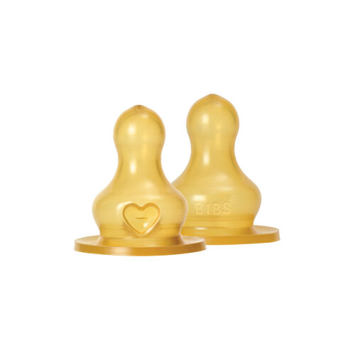 BIBS Medium Flow Latex Bottle Teats – 2 Pack