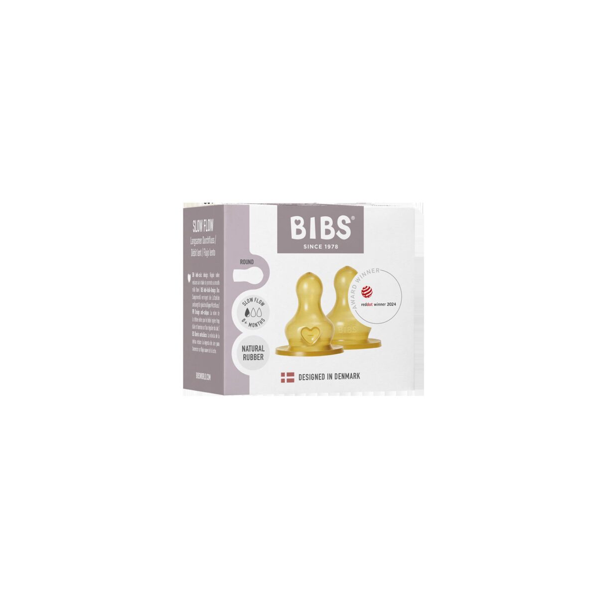BIBS Flow Latex Bottle Teats – 2 Pack 2