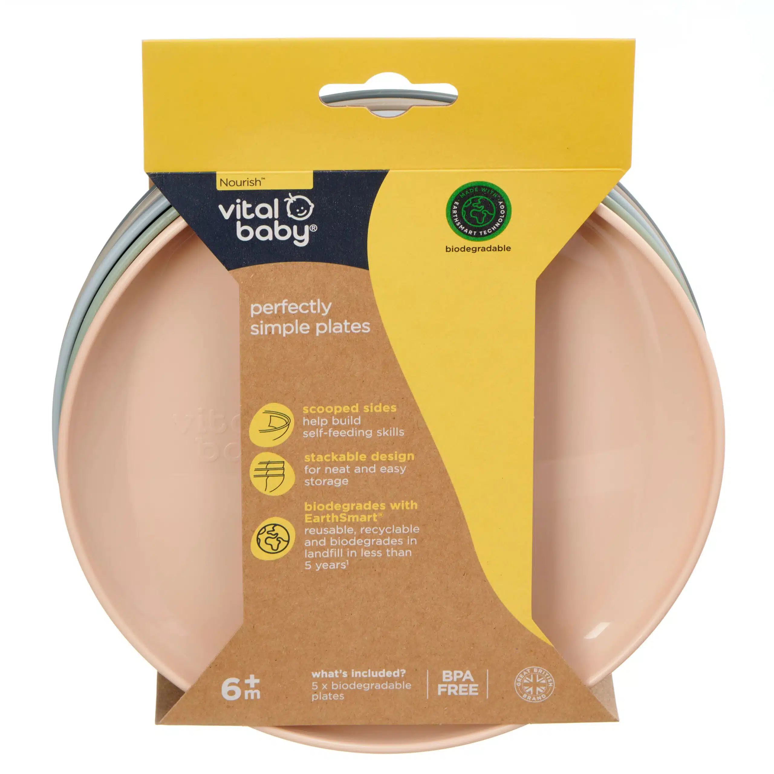 Vital Baby Nourish Plates 5‑Pack – Natural 7