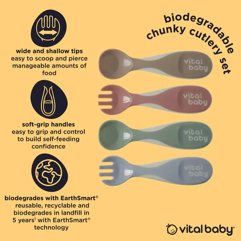Vital Baby Nourish Chunky Cutlery 4 pack 3