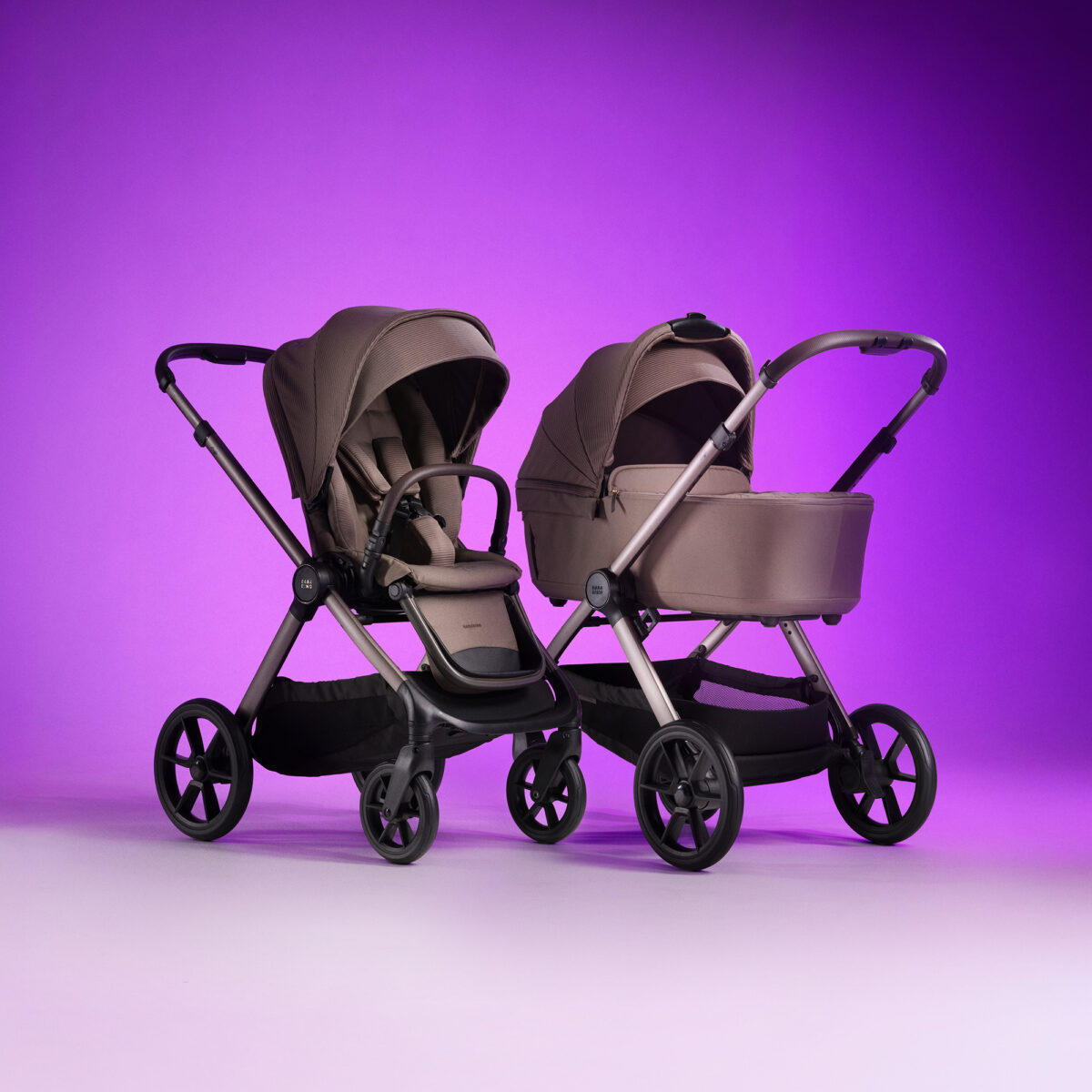 Bababing Raffi 16-Piece Travel & Home Bundle – Mink with Spin Car Seat & ISOFIX Base
