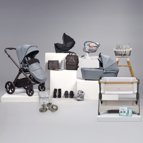 Bababing 18 Piece Raffi Complete Baby Bundle with Spin Car Seat & ISOFIX Base – Duck Egg