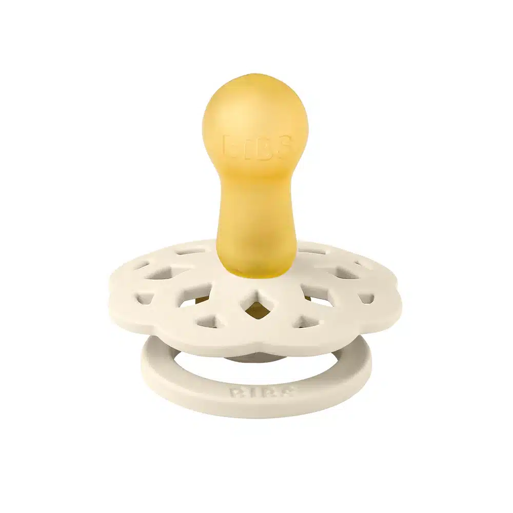 BIBS Boheme Latex Pacifiers Ivory & Blossom – 2 Pack | Size 1 3