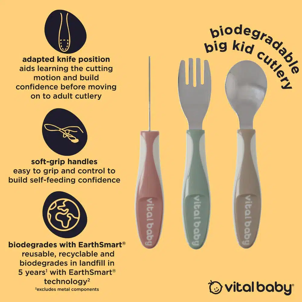 Vital Baby Nourish Big Kid Cutlery 3 pack 6