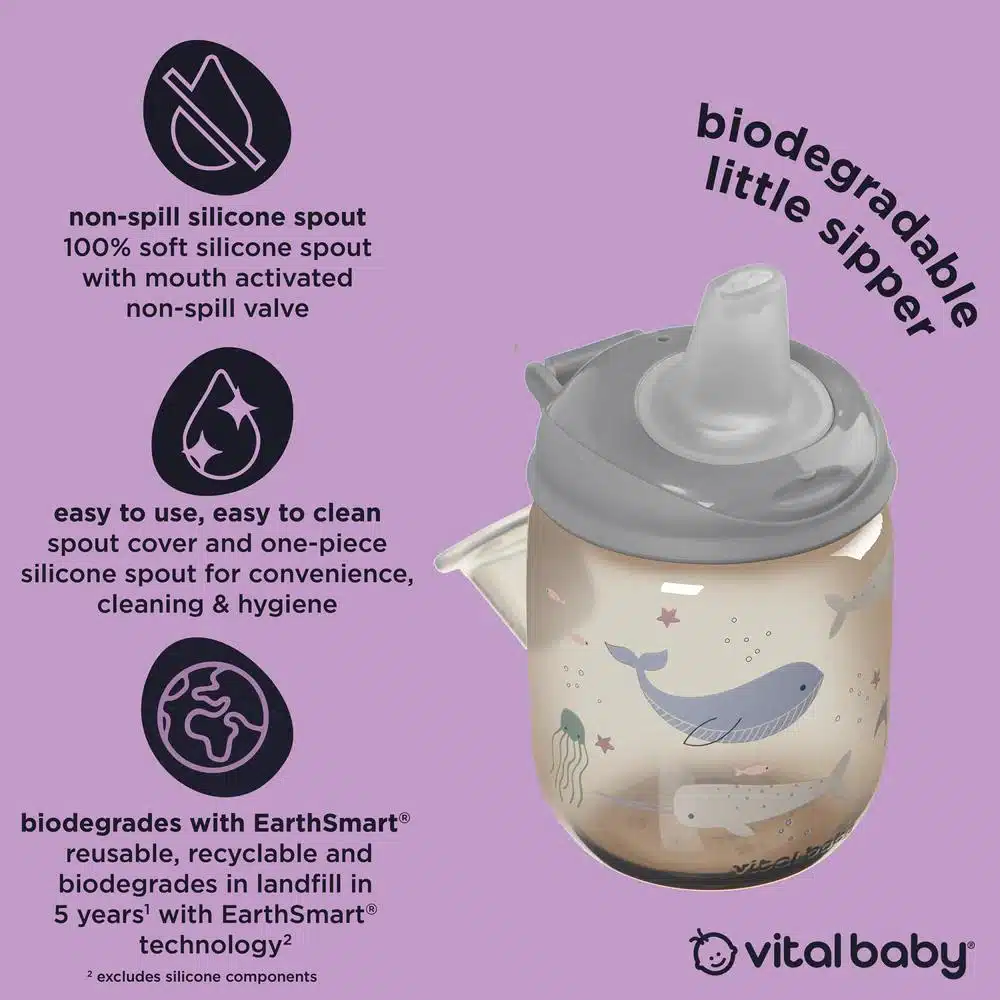 Vital Baby Hydrate Little Sipper Cup 270ml – Natural Oat 4